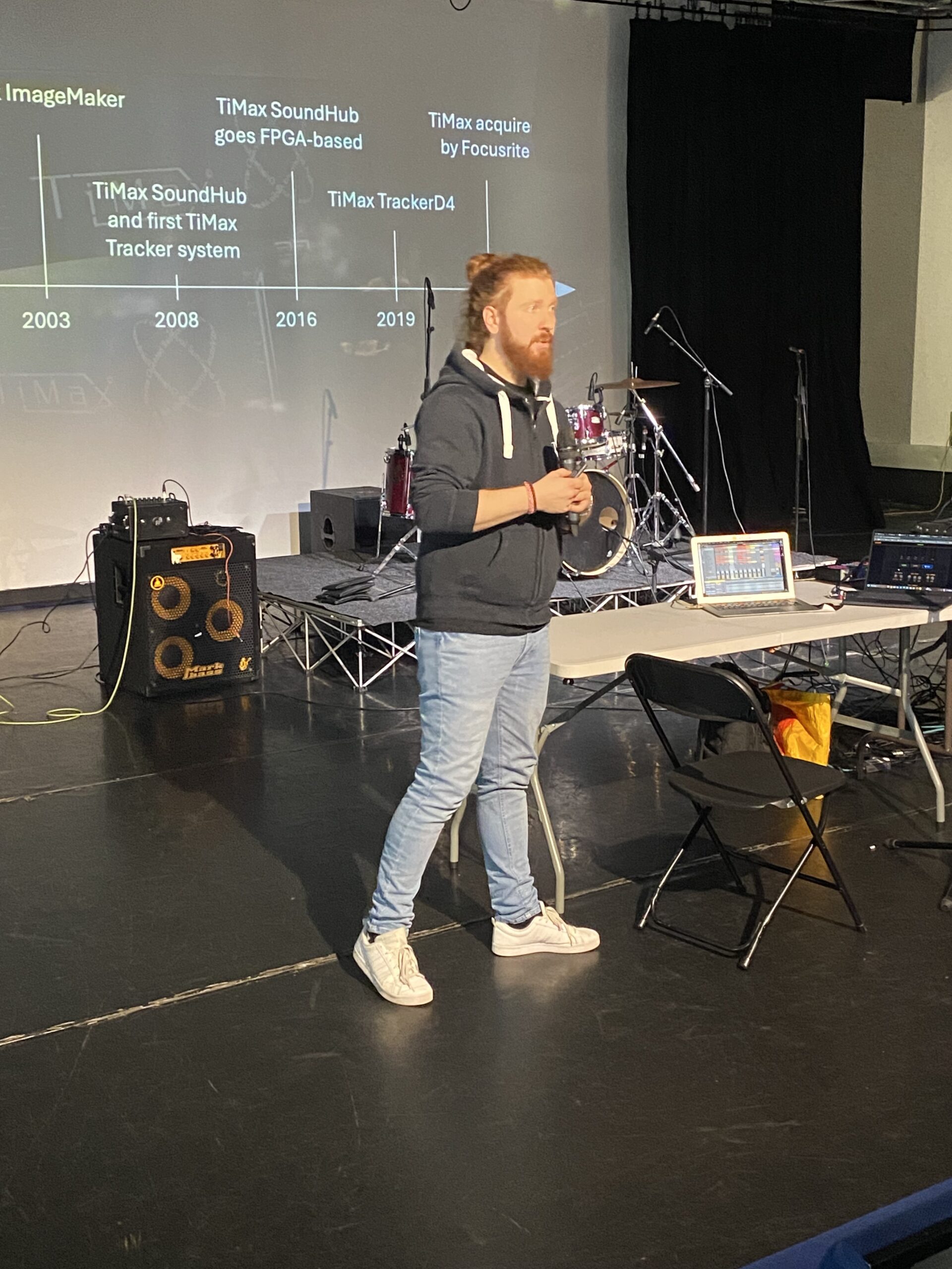 TiMax presentation explaining the history and development of its live spatial audio system
